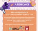 Aulas suspensas em escola de Ibatiba devido às fortes chuvas