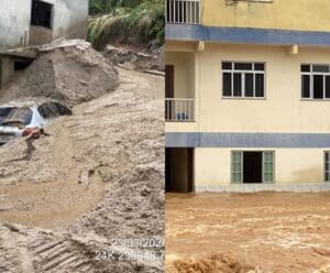 Chuva intensa deixa 100 pessoas desalojadas em Vargem Alta Chuva em Vargem Alta