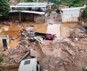 Vídeo mostra destruição provocada pelas fortes chuvas em Mimoso do Sul Destruição em Mimoso