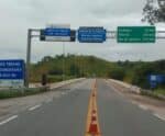 BR-101 está funcionado em pare e siga em Mimoso do Sul
