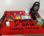 Trio é detido com materiais do tráfico de drogas em Alegre