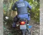 PM recupera moto escondida em matagal em Atílio Vivácqua