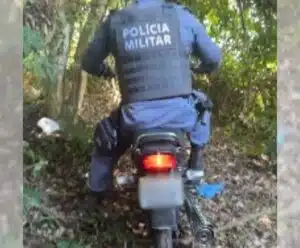 PM recupera moto escondida em matagal em Atílio Vivácqua Moto em Atílio Vivácqua