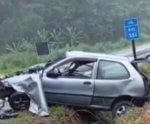 Acidente grave deixa uma pessoa ferida na BR-101 Sul, em Anchieta Acidente em Anchieta