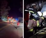 Motorista fica preso às ferragens em acidente na BR-262, em Ibatiba
