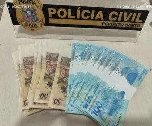 Polícia Civil apreende adolescente por receber notas falsas no ES Notas falsas