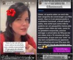 Samara Felippo mostra mensagem ofensiva de atleta do Fluminense