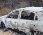 Carro de taxista desaparecido em Alegre é encontrado incendiado