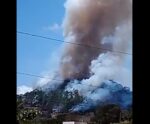 VÍDEO | Incêndio de grande proporção atinge área de mata em Castelo