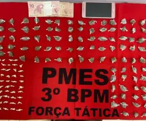 Jovem é detido com drogas em Jerônimo Monteiro após denúncias anônimas Jovem preso com drogas em Jerônimo Monteiro