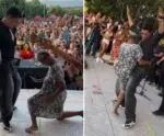 Vídeo | Deixe ela! Idosa desaparecida é encontrada dançando em festival