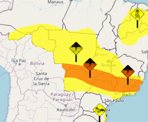 ES recebe dois alertas de perigo neste sábado (26); veja as cidades Alerta para o Espírito Santo