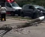 VÍDEO | Moradores ficam sem energia após acidente em Atílio Vivácqua