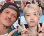 Bruno Mars e Rosé, do Blackpink, assistem ao Fla-Flu no Maracanã