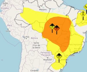 Agora vem? Inmet renova alerta de chuvas intensas no ES nesta terça (5) Chuvas intensas no ES
