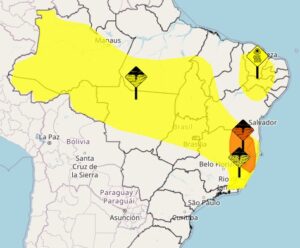 ES recebe três novos alertas de tempestade e chuvas intensas; confira Alerta Inmet