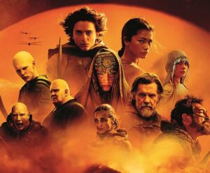 Melhores filmes de 2024: o ranking definitivo! Pôster do filme Duna: Parte 2, com Timothée Chalamet e Zendaya em destaque