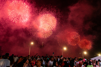 Queima de Fogos da Virada 2023-2024, Réveillon 2024 - Camburi (Reprodução / Prefeitura de Vitória) Queima de Fogos da Virada 2023-2024, Réveillon 2024 - Camburi (Reprodução / Prefeitura de Vitória)