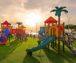 Nova praça recreativa para crianças é inaugurada em Anchieta; confira Praça recreativa de Anchieta