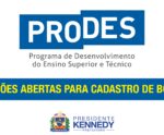 Prefeitura de Presidente Kennedy abre inscrições para o PRODES 2025/1