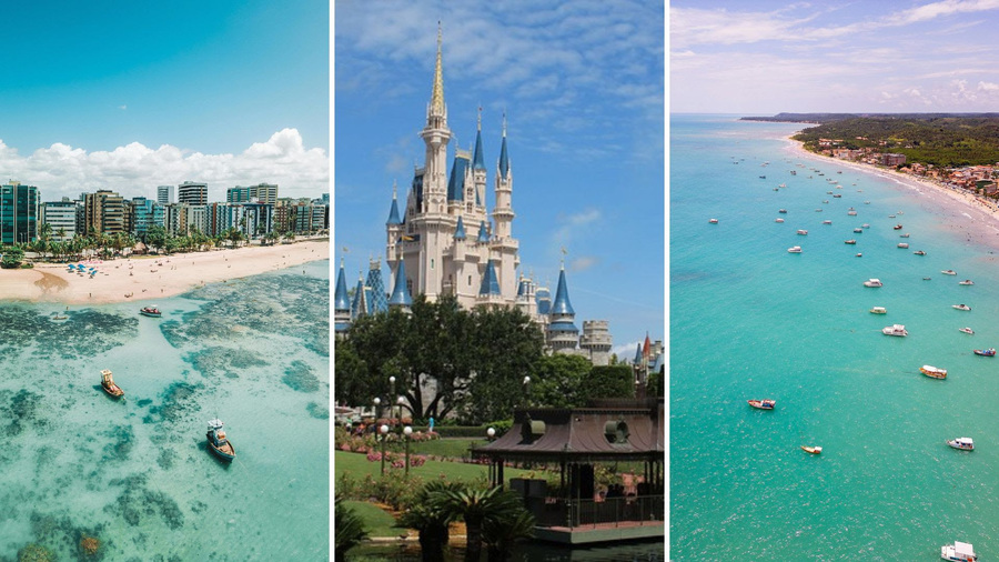 Cidades de Maceió, Orlando e Maragogi (Créditos: Freepik) Cidades de Maceió, Orlando e Maragogi (Créditos: Freepik)