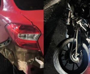 Colisão entre moto e carro deixa dois gravemente feridos em Cachoeiro