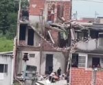 Vídeo | Homem fica ferido após parte de casa desabar no ES
