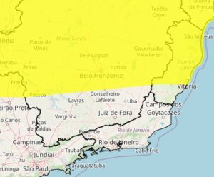 Alerta Amarelo: Sul espírito-santense tem áreas com perigo potencial