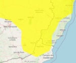 Confira os munícipios com alerta de chuvas intensas no Sul do ES