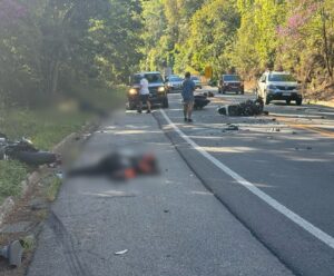 Urgente! Grave acidente motociclístico deixa vítimas fatais na BR-262 Acidente na BR-262