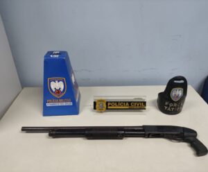 Mulher é presa por porte ilegal de arma de fogo em Guaçuí Arma apreendida em Guaçuí