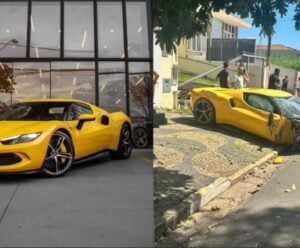Vídeo do momento em que Ferrari de quase 4 milhões é destruída; veja Imagem ilustra campinas acidente ferrari