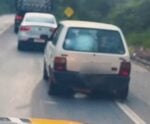 VÍDEO | PRF flagra Fiat Uno transportando oito pessoas em rodovia do ES