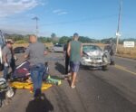 Condutor sem CHN e garupa ficam feridos em grave acidente em Apiacá
