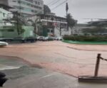 Atenção no trânsito! Chuva alaga rotatória da Unimed em Cachoeiro