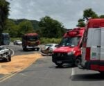 BR-262: grave acidente entre carros deixa feridos em Domingos Martins
