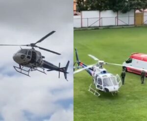 Motociclista é baleado na cabeça e resgatado por helicóptero no ES