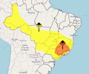 Atenção! Sul do ES pode ser atingido por forte temporal inmet hj