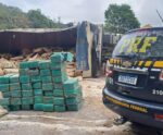 PRF apreende mais de 800kg de maconha após tombamento de carreta no ES