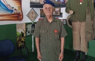 O último herói! Expedicionário do ES na 2ª Guerra completa 102 anos Agostinho expedicionário do ES na 2ª guerra