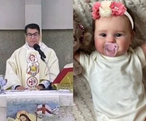 “Caso de psiquiatra”, diz padre que se recusa batizar bebês reborn imagem ilustra padre ao lado de bebê reborn