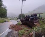 Grave acidente com carreta em Afonso Cláudio