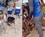 VÍDEO | Acidente com churrasqueira deixa dois feridos em Guarapari