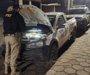 PRF recupera caminhonete clonada em Ibatiba veículo clonado em Ibatiba