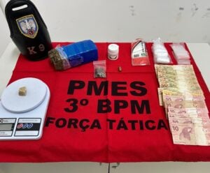 Jovem é preso por tráfico de drogas em Alegre