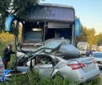 Motorista morre em colisão entre carro e ônibus na ES-257 em Aracruz