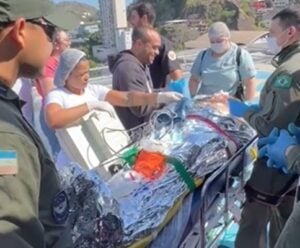 Vítima é socorrida às pressas pelo Notaer em Brejetuba