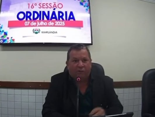 Foto: Reprodução | Frame Youtube Câmara de Marilândia Foto: Reprodução | Frame Youtube Câmara de Marilândia