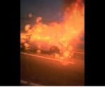 Carro pega fogo na Ponte Rio Niterói; veja o desfecho