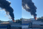Fábrica pega fogo e cenas impressionam moradores